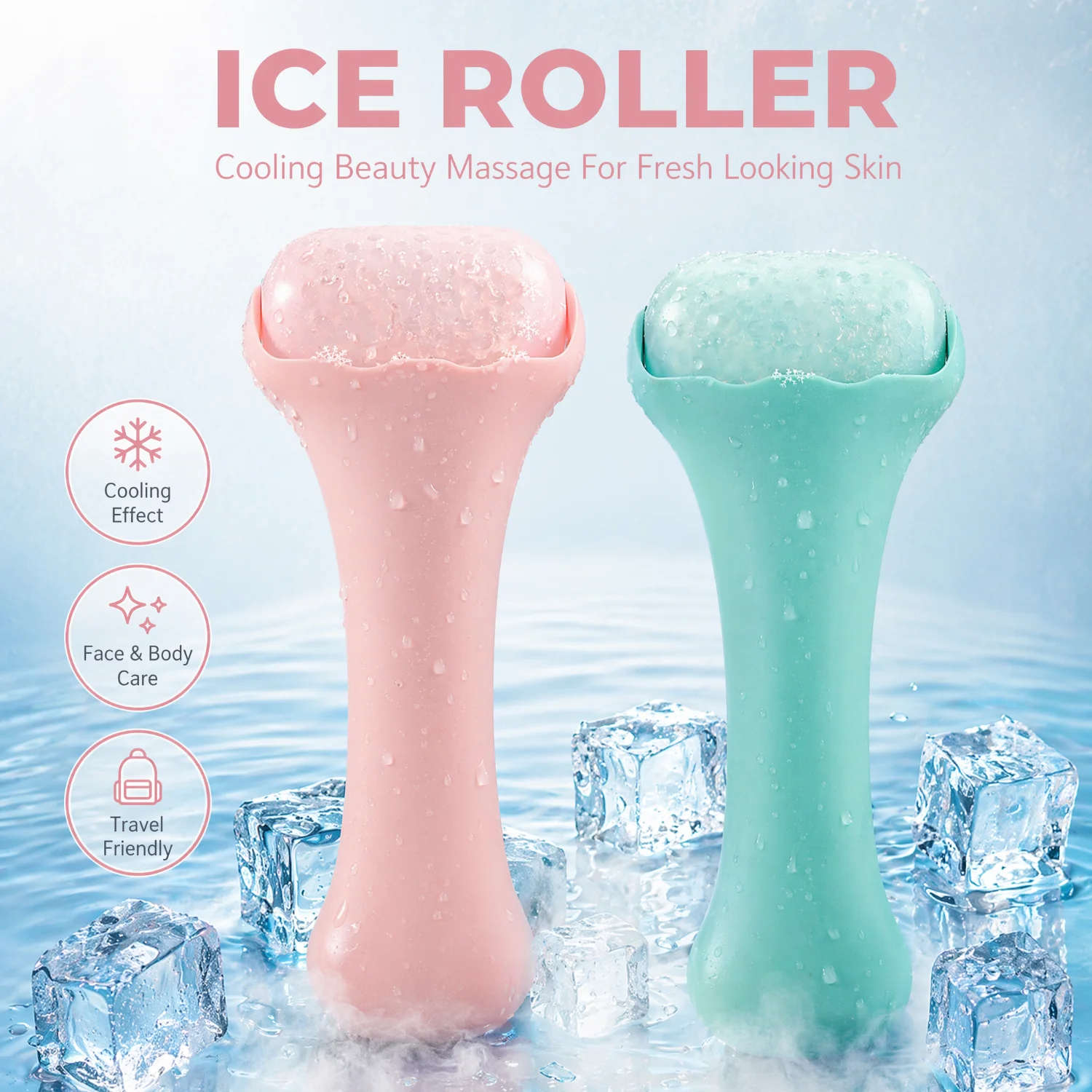 Ice Roller Face Cold - Alat Rol Es Wajah, Rol Pendingin