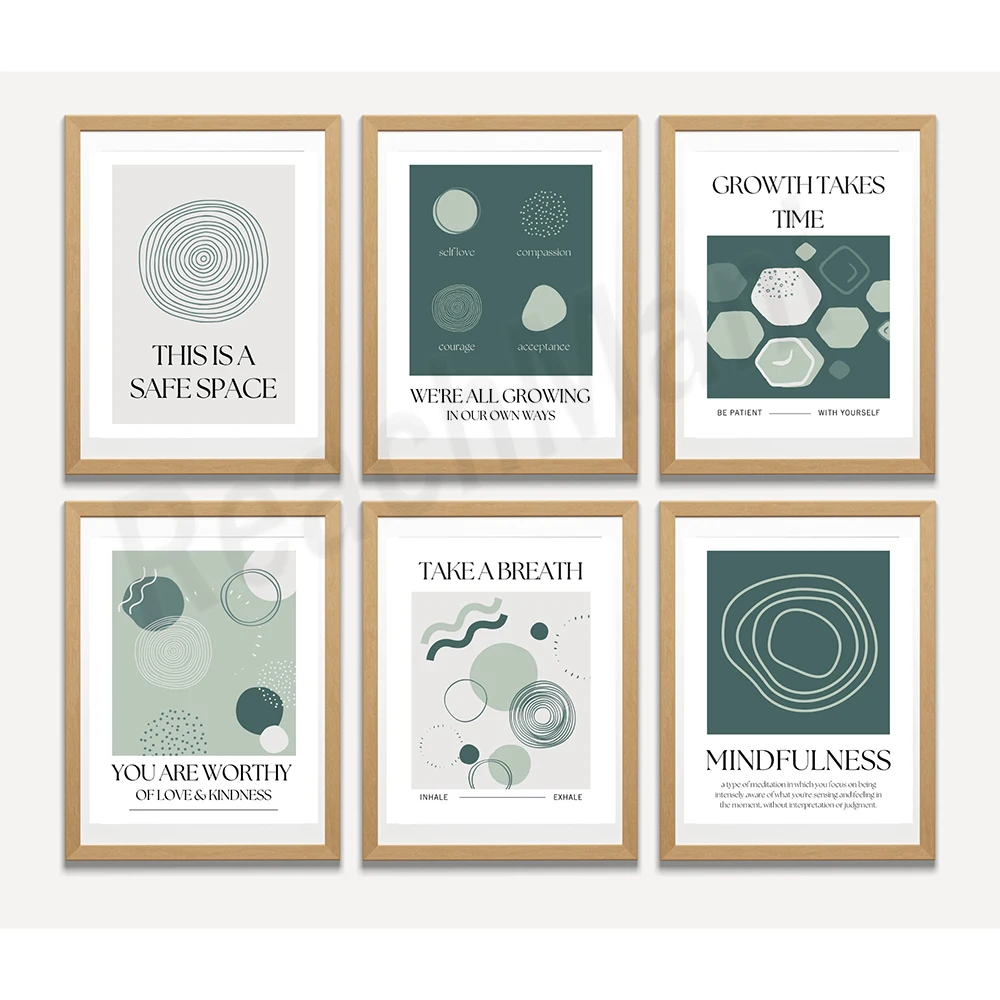 Poster Mindfulness, ruang aman - Health Wellness Poster ulasan dan harga