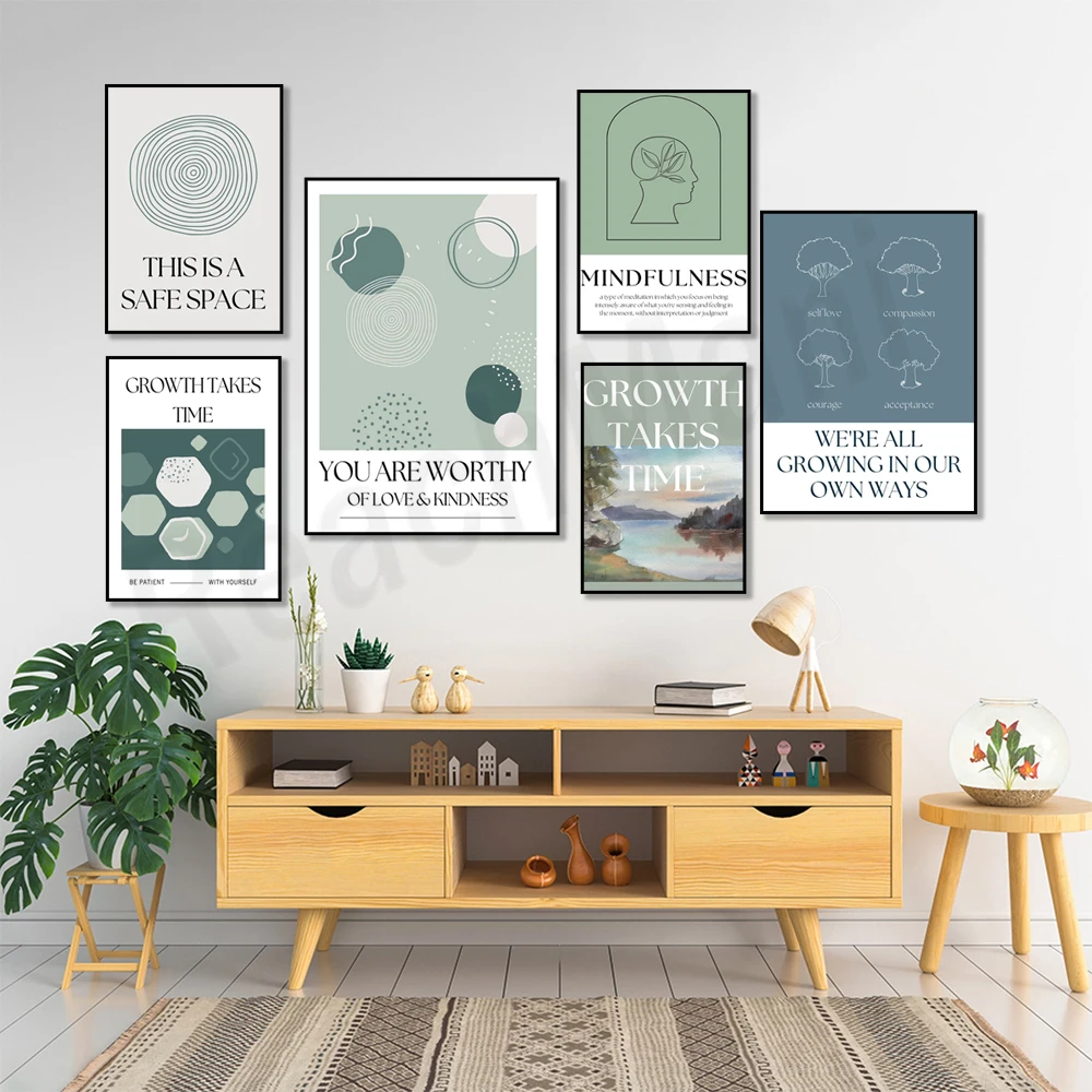 Poster Mindfulness, ruang aman - Health Wellness Poster ulasan dan harga