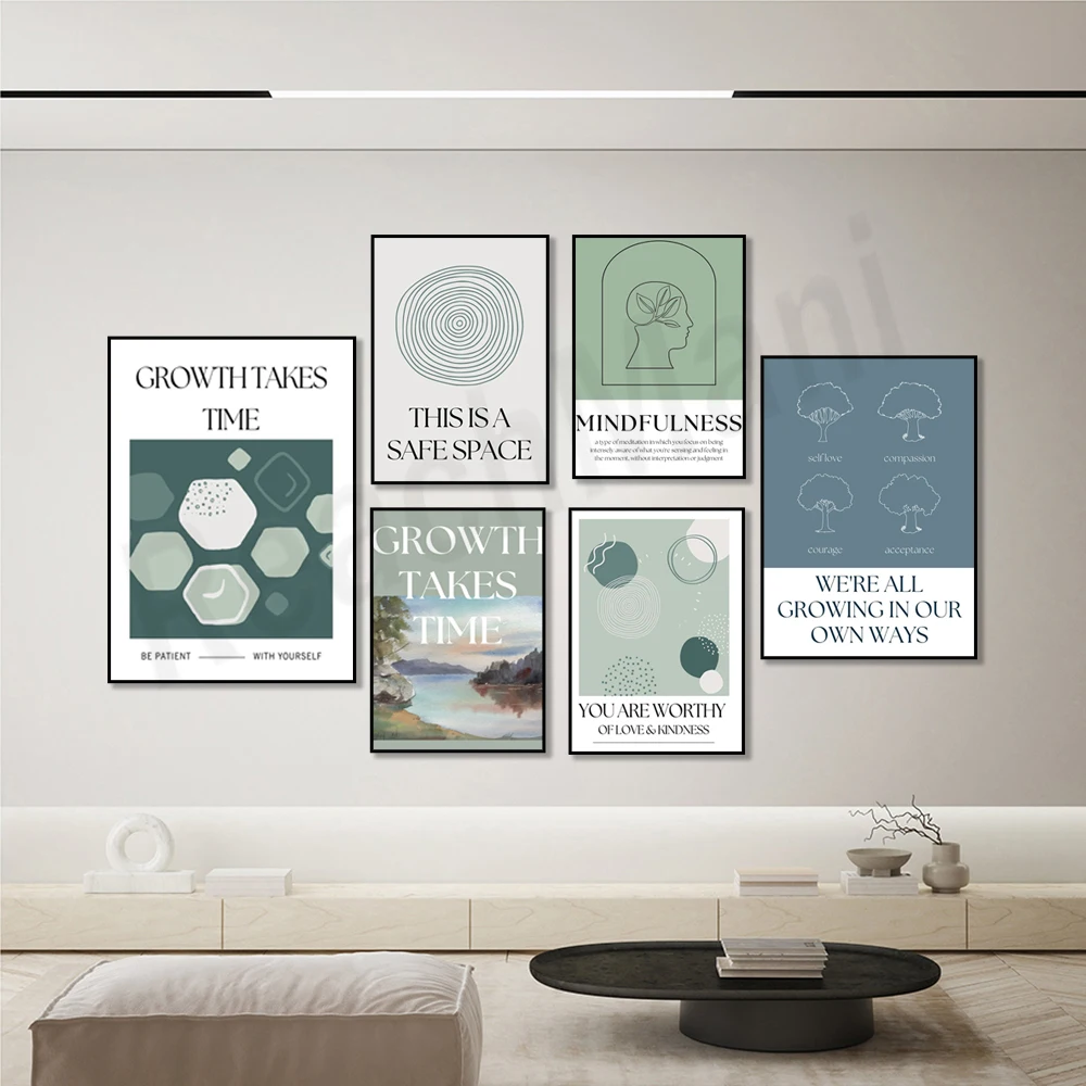 Poster Mindfulness, ruang aman - Health Wellness Poster ulasan dan harga